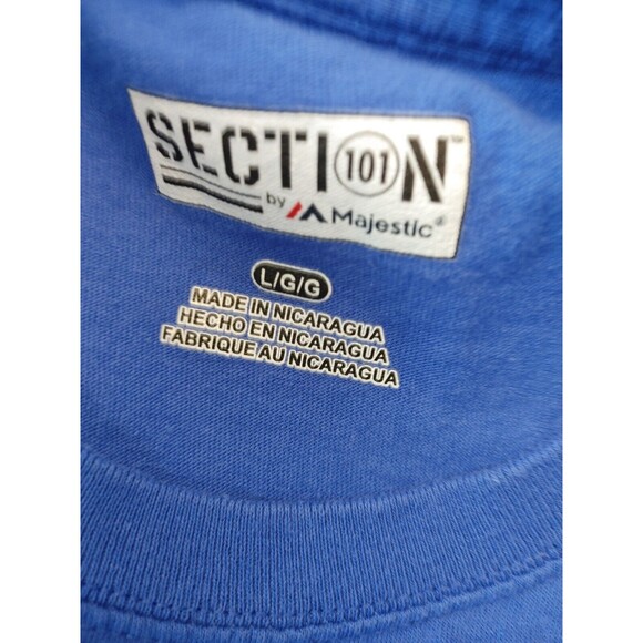 University Of Kentucky Team Spirit Tee Large Cotton Majestic Section 101 Blu/Wht - Picture 4 of 7